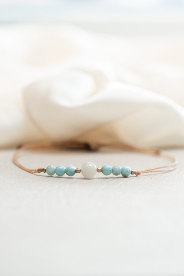 Larimar und Mondstein • Armband – Bild 6