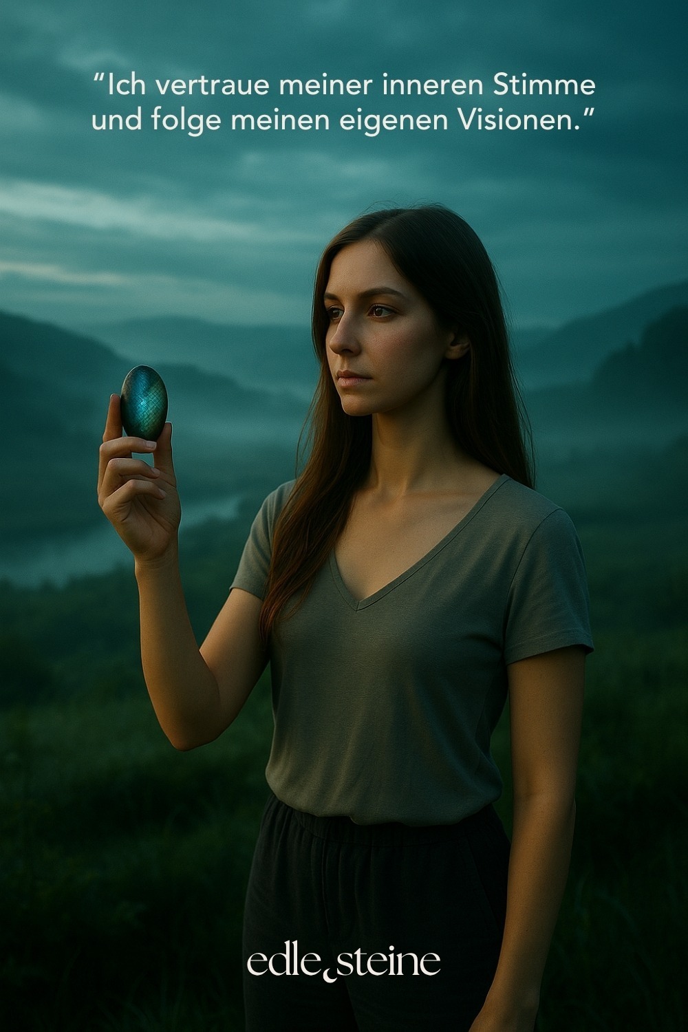 Intuition • Transformation • Vertrauen **Labradorit – Der Edelstein der Visionen und Intuition** Ich gebe meinen Gefühlen den Raum. Jedes Gefühl ist willkommen. Labradorit ist ein magischer Begleiter für Zeiten des Wandels und der inneren Einkehr. Er hilft dir, deine Intuition zu stärken, deiner inneren Stimme zu lauschen und dich mit deiner kreativen, feinsinnigen Seite zu verbinden. Seine schillernden Farben erinnern an das Nordlicht und laden dich ein, hinter die Oberfläche der Dinge zu blicken. In Momenten von Unsicherheit oder emotionaler Verwirrung bringt er Ausgleich und Klarheit. Labradorit fördert Vertrauen in deine eigenen Eingebungen und stärkt die Verbindung zu deinem inneren Wissen. ✨ Themen: **Mental:** Intuition, Medialität, Kreativität, Fantasie, emotionale Erinnerungen, karmische Themen, Transformation, Ruhe, Gefühlsinvestition, Visionen, Vertrauen **Körper:** Selbstheilung, Herz, Nieren, Wetterfühligkeit, Atemwege, Wirbelsäule **Chakra:** Alle Chakren **Planet:** Mond **Element:** Wasser **Sternzeichen:** Widder, Krebs, Schütze, Wassermann, Fische 🗿 Mineralogische & historische Fakten: Labradorit ist ein Feldspat-Mineral (Ca(Al,Si)₂Si₂O₈) und zeigt ein faszinierendes Farbspiel, das als Labradoreszenz bekannt ist. Diese irisierenden Effekte entstehen durch Lichtbrechung an fein geschichteten Kristallbereichen und lassen den Stein je nach Blickwinkel in Blau, Grün oder Gold schimmern. Benannt wurde der Labradorit nach der kanadischen Halbinsel Labrador, wo er 1770 entdeckt wurde. Die Inuit glaubten, dass in ihm das Nordlicht gefangen sei – eine Legende, die seine spirituelle Kraft bis heute prägt. Schon seit Jahrhunderten wird er als Schutzstein geschätzt, dem man nachsagt, negative Energien abzuschirmen und das Tor zu höheren Bewusstseinsebenen zu öffnen. **Reflexionsfrage:** Welche inneren Bilder und Eingebungen helfen mir, meinen Weg zu erkennen? **Affirmation:** Ich gebe meinen Gefühlen den Raum. Jedes Gefühl ist willkommen. **Meditation:** Suche dir einen Ort, an dem du den Nachthimmel sehen kannst – sei es durch ein Fenster, draußen im Freien oder bei einem nächtlichen Spaziergang. Schaue in die Sterne und lass ihren Glanz auf dich wirken. Während du atmest, stelle dir vor, wie ein schimmerndes Licht aus dem Universum auf dich herabströmt und deinen Körper durchdringt. Spüre, wie es deine Intuition klärt und dir neue Einsichten schenkt. Lass dich von den Weiten des Himmels inspirieren und öffne dich für Botschaften, die aus deinem Inneren oder aus der kosmischen Weisheit zu dir kommen.