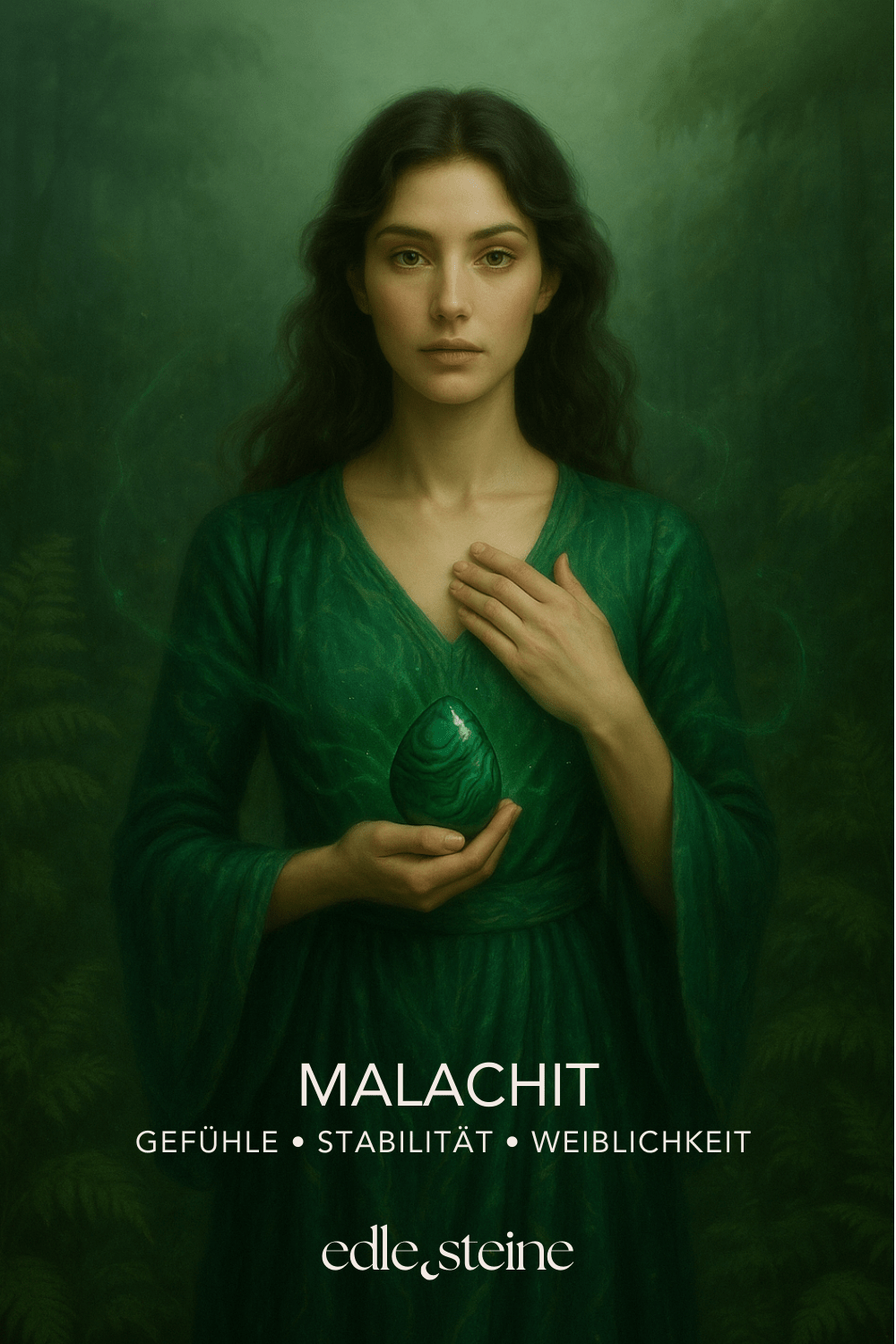 Malachit – Der Edelstein der Gefühle und Transformation 🦚🌿 Ich erlaube mir, tief zu fühlen und mutig zu wachsen. Der Malachit ist ein Stein der Wandlung und des tiefen Fühlens. Mit seiner intensiven grünen Energie bringt er verdrängte Emotionen an die Oberfläche, damit sie in Stärke und Klarheit verwandelt werden können. Besonders eng ist er mit Themen der Weiblichkeit und Sexualität verbunden und erinnert dich daran, dich selbst und deinen Körper bewusst wahrzunehmen. Er gilt als Begleiter durch Zeiten der Transformation – kraftvoll, intensiv und ehrlich. Malachit schenkt dir Stabilität, Selbstverantwortung und die Möglichkeit, deinen Gefühlen Raum zu geben, ohne sie zu fürchten. ✨ Malachit Eigenschaften Mental: Transformation, Stabilität, Weiblichkeit, Entschlossenheit, Selbstwert, Beobachtungsgabe, Direktheit, Emotionen, Selbstverantwortung, Intensität, Verständnis, Harmonie Körper: Menstruation, Sexualität, Geburt, Fruchtbarkeit, Schilddrüse, Augen, Migräne, Ischias Chakra: Herzchakra Planet: Venus Element: – Sternzeichen: Krebs, Skorpion, Steinbock, Waage, Schütze, Stier 🗿 Mineralogische & historische Fakten Malachit ist ein Kupferkarbonat mit leuchtend grüner Farbe und charakteristischer Bänderung. Bereits im alten Ägypten wurde er zu Pulver verarbeitet und als Lidschatten sowie als Schutzstein für Pharaoninnen genutzt. Auch in Griechenland und Rom galt er als Frauenstein, der bei Geburten unterstützend wirken sollte. Heute steht Malachit in der Edelsteinwelt für Wandlung, Gefühlstiefe und die Heilung des Herzraums – ein Stein, der dich ermutigt, dich selbst ehrlich zu fühlen und in deine weibliche Kraft zu treten.