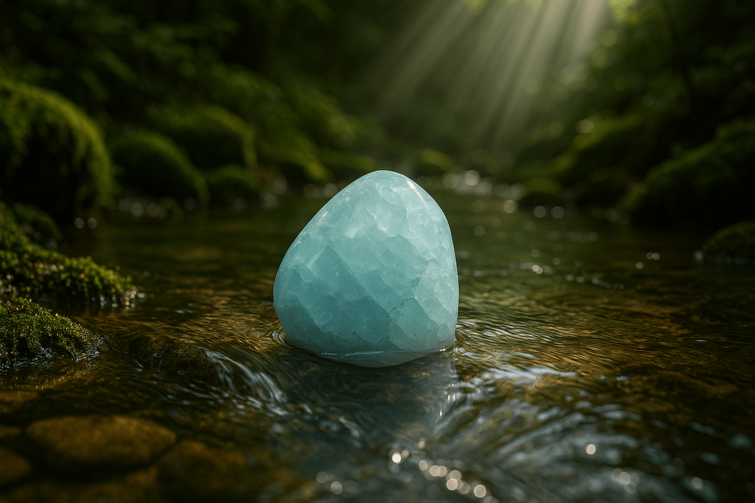 Ausdauer • Motivation • Gelassenheit **Ich verliere mein Ziel nicht aus den Augen.** Der Aquamarin trägt die Energie des Wassers in sich – klar, rein und erfrischend. Er schenkt dir innere Ruhe, Leichtigkeit und hilft dir, Stress abzubauen. Mit seiner sanften, aber zielgerichteten Kraft unterstützt er dich dabei, offene Zyklen zu beenden, neue Wege zu erkennen und dabei dein Ziel klar im Blick zu behalten. Als Stein des Selbstausdrucks fördert er Aufrichtigkeit und authentische Kommunikation. Er stärkt dein Vertrauen in dich selbst und deine Stimme, sodass du deine Gedanken klar, ehrlich und im Einklang mit deinem Herzen ausdrücken kannst. Ein idealer Begleiter, wenn du Motivation, Gelassenheit und emotionale Balance suchst. ✨ **Themen** - **Mental:** Projekte beenden, Ausdauer, Motivation, Anti-Stress, Leichtigkeit, Gelassenheit, emotionale Balance, Stimmungsausgleich, Selbstbewusstsein, neue Wege erkennen, Zielklarheit, Selbstausdruck, sachliche Kommunikation, Aufrichtigkeit - **Körper:** Asthma, Haut, Augen, Stimme, Schilddrüse, Hormonhaushalt - **Chakra:** Halschakra - **Planet:** Neptun - **Element:** Wasser - **Sternzeichen:** Widder, Zwillinge, Waage, Wassermann, Fische 🗿 **Mineralogische & historische Fakten** Der Aquamarin ist eine blaue Varietät des Minerals Beryll (*Be₃Al₂Si₆O₁₈*). Seine charakteristische Farbe – von zartem Himmelblau bis zu intensivem Meeresblau – entsteht durch Eisenionen in seiner Kristallstruktur. Der Name stammt aus dem Lateinischen *aqua marina* und bedeutet „Meerwasser“. Schon in der Antike galt der Aquamarin als Schutzstein der Seefahrer, der vor Stürmen und Seekrankheit bewahren sollte. Bis heute wird er als Symbol für Liebe, Treue und Harmonie geschätzt. Verwechslungen mit Topas sind häufig, doch sein hexagonaler Kristallaufbau und seine unverwechselbare Klarheit machen ihn einzigartig. 🌀 **Reflexionsfrage** *Welche Projekte möchte ich beenden – und welche Schritte fehlen mir noch dazu?* 🌀 **Affirmation** *Ich verliere mein Ziel nicht aus den Augen.* 🌀 **Meditation** Schließe die Augen und stelle dir vor, wie ein sanftes, hellblaues Licht dein Halschakra durchströmt. Mit jedem Atemzug wird deine Stimme klarer, deine Gedanken ruhiger und dein Vertrauen in dich selbst stärker. Spüre, wie Leichtigkeit in dich einzieht und du voller Klarheit in den Moment zurückkehrst. **SEO-Titel:** Aquamarin – Leichtigkeit & Klarheit | Handgemachter Edelstein Schmuck **Meta-Beschreibung:** Aquamarin: Leichtigkeit, Klarheit & Selbstausdruck. Entdecke handgemachten Schmuck aus Aquamarin und bringe Harmonie, Gelassenheit und Ausdruckskraft in dein Leben. 🌊✨