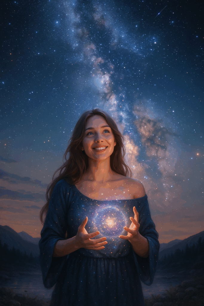 ✨ KOSMOS / ÄTHER – Spiritualität & Verbundenheit Das fünfte Element – manchmal auch Äther oder Raum genannt – ist das, was wir nicht greifen, aber spüren können. Es ist deine Verbindung zum Universum, zum größeren Ganzen, zu deinem höheren Selbst. Wenn du dich verloren fühlst, erinnere dich: Du bist verbunden. Edelsteine: Saphir & Diamant Fähigkeiten: Spiritualität, Intuition, höhere Bewusstheit Körperbereiche: Geist & Seele Farbe: Violett & Weiß Chakra: Kronenchakra 💬 „Ich bin Teil des Ganzen – und alles ist in mir.“