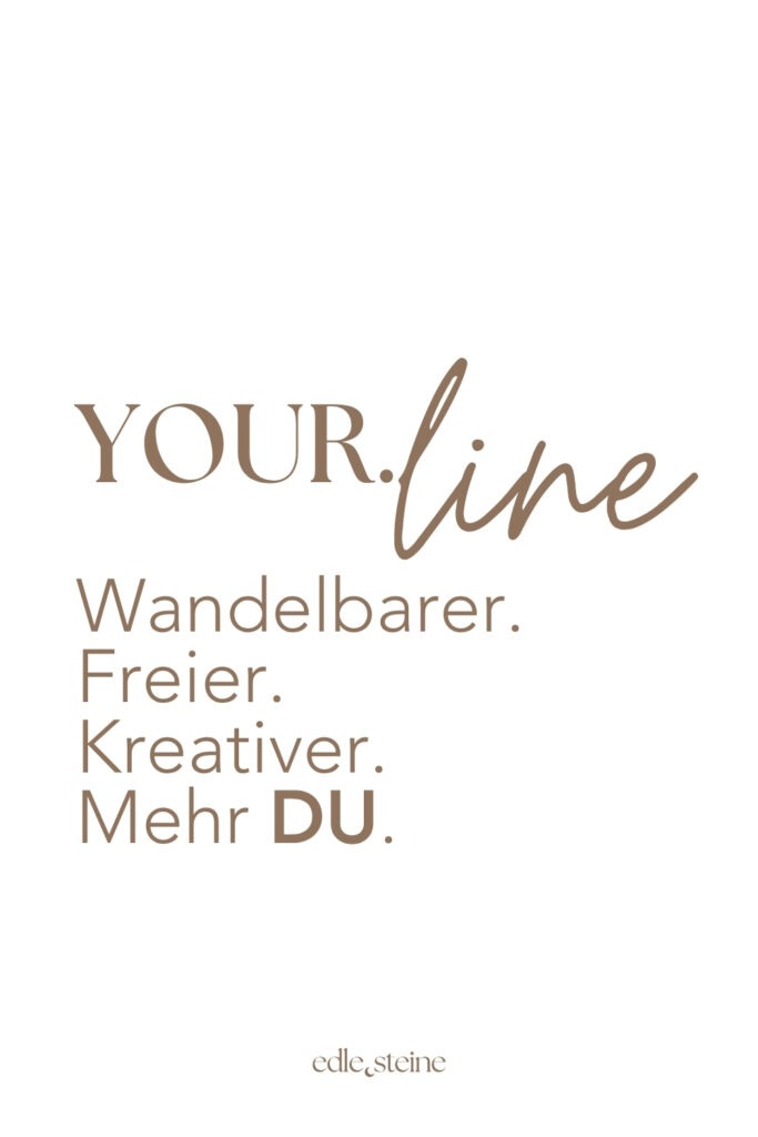 YOUR.line von Edle.Steine vereint alles, was dich ausmacht: Edelsteine, Symbole und Sternzeichen verbinden sich zu deinem persönlichen Schmuckstück. Kombinierbare Ketten und Charms – wandelbar, bedeutungsvoll und so individuell wie du. ✨