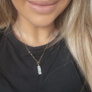 Beryll Farblos - Goshenit Kettenanhänger