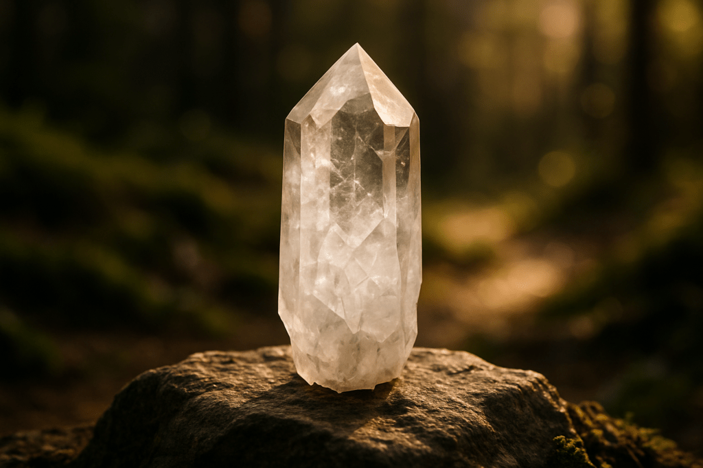 Spiritualität • Klarheit • Hoffnung # **Bergkristall – Der Edelstein der Klarheit und Verbindung** **❄️✨ Ich bin verbunden mit meinem inneren Licht und erkenne, was wirklich zählt.** Der Bergkristall wirkt wie ein Lichtstrahl in der Dunkelheit – er klärt, reinigt und bringt dich zurück zu deinem Kern. Wenn du dich überfordert fühlst oder den Überblick verlierst, unterstützt er dich dabei, Gedanken zu ordnen, deine Energie neu auszurichten und innere Ruhe zu finden. Als „Meisterheiler“ verstärkt er die Wirkung anderer Edelsteine und öffnet eine Brücke zwischen Körper, Geist und Seele. Seine reine, kristallklare Energie lädt dich ein, unverfälscht zu dir selbst zurückzukehren – klar, rein und voller Kraft. ### **✨ Bergkristall Eigenschaften** - **Mental:** Einklang, Energieblockaden lösen, energetische Verstärkung, Hoffnung, Intuition, Klarheit, Lichtbringer, Mut, Schutz vor Strahlung, spirituelles Wachstum, Transformation, Harmonisierung des Energiefeldes - **Chakra:** Kronenchakra & Drittes Auge - **Planet:** Sonne - **Element:** Vereinigung aller Elemente - **Sternzeichen:** Stier, Zwillinge, Löwe, Steinbock, Wassermann ### **🗿 Mineralogische & historische Fakten** Bergkristall ist die farblose Varietät von Quarz (*SiO₂*) und eines der häufigsten Mineralien der Erde. Er bildet sich in magmatischen und metamorphen Gesteinen und kann in beeindruckend großen, transparenten Kristallen vorkommen. Mit seiner Härte von 7 auf der Mohs-Skala und seinem klaren Glanz gehört er zu den beliebtesten Schmuck- und Heilsteinen. In der Antike galt er als „ewiges Eis“, das niemals schmilzt. Schon damals wurde er für seine Reinheit und seine Lichtbrechung geschätzt. In vielen Kulturen gilt er als Lichtbringer, Kraftspender und Verstärker von Energie. Bis heute wird er in der Heil- und Energiearbeit eingesetzt, um Körper und Geist zu reinigen und die Wirkung anderer Steine zu verstärken. ### **🌿** ### **Reflexionsfrage** Wo wünsche ich mir mehr Klarheit und Struktur? ### **🌿** ### **Affirmation** *Mein inneres Licht führt mich auf meinem Weg und schenkt mir Mut und Vertrauen.* ### **🌿** ### **Meditation** Schließe die Augen und stelle dir vor, wie ein strahlend weißes Licht durch dein Kronenchakra fließt. Es reinigt und erfrischt dich, während Ruhe und Klarheit in dir wachsen. Atme tief ein und kehre mit neuer Leichtigkeit in den Moment zurück.