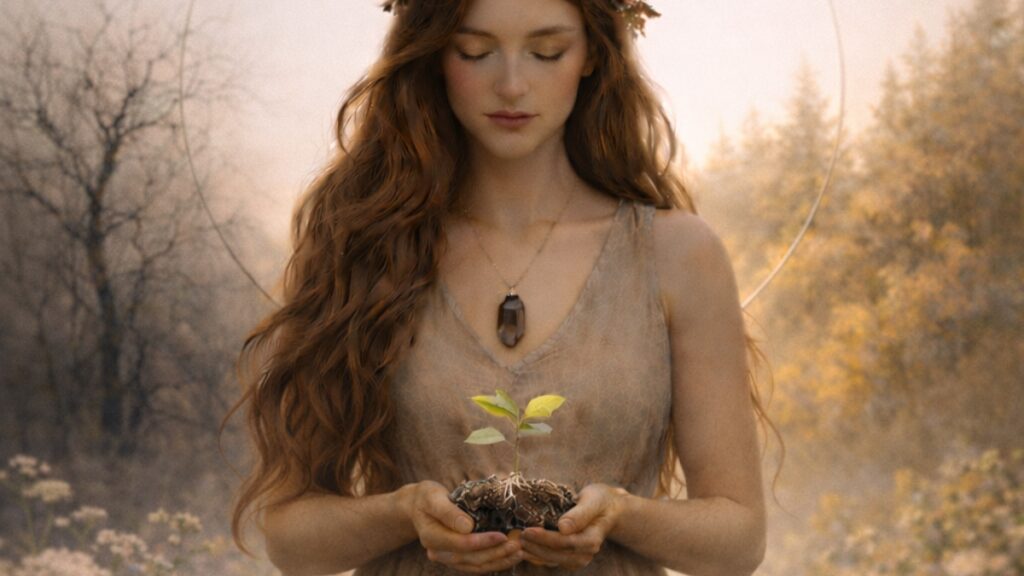 Die 4. Rauhnacht – Loslassen im Rhythmus des Lebens Die vierte Rauhnacht trägt eine stille, mütterliche Qualität. Sie lädt nicht zum Handeln ein, sondern zum Anerkennen. Zum Zurückblicken und zum sanften Abschiednehmen von dem, was war. In dieser Rauhnacht geht es um Auflösung. Dabei nicht als Verlust, sondern als natürlichen Teil des Zyklus. Alles, was gelebt wurde, darf gewürdigt werden. Gleichzeitig darf sich lösen, was seinen Platz bereits erfüllt hat. Loslassen geschieht hier nicht im Tun, sondern im inneren Anerkennen dessen, was war. So entsteht Raum für Dankbarkeit – auch für Erfahrungen, die nicht leicht waren, aber getragen haben. Der Archetyp dieser Nacht ist die Ur-Mutter. Sie ist das Leben selbst. Sie nährt, hält und schützt – und lässt gehen, wenn die Zeit reif ist. Gerade darin liegt ihre Stärke: in der bedingungslosen Annahme ebenso wie in der Fähigkeit, nicht festzuhalten. Begleitet wird die vierte Rauhnacht von Rauchquarz und Chrysokoll. Der Rauchquarz unterstützt dabei, Schwere aus Gedanken und Gefühlen abzuleiten. Dadurch hilft er, Belastendes nicht festzuhalten, sondern Schritt für Schritt gehen zu lassen. Seine Kraft liegt in der stillen Klärung – ruhig, geerdet und ohne Druck. Der Chrysokoll macht bewusst, wo du noch festhältst – und wo es Zeit ist, weicher zu werden. Gleichzeitig begleitet er Prozesse des inneren Lösens mit Sanftheit und Geduld. Seine Stärke liegt darin, Gegensätze auszuhalten: zwischen Bleiben und Gehen, zwischen Dankbarkeit und Abschied. So entsteht Raum für Erleichterung und innere Weite. Diese Rauhnacht lädt dich ein, dankbar zurückzublicken – ohne etwas zu beschönigen oder festzuhalten. Ein Moment, in dem du spürst: Ich darf gehen lassen, was mich nicht mehr trägt. Und zugleich bewahren, was mich genährt hat.